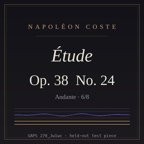 Coste, Étude Op. 38 No. 24 — GAPS test piece 270_Jw1wc